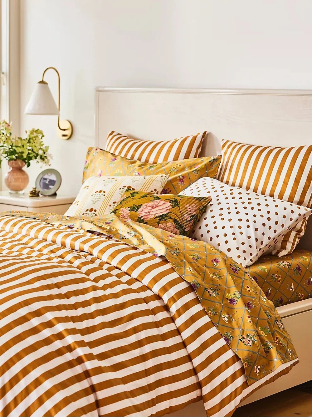 NWOT Anthropologie Organic Cotton Sateen Printed Duvet Cover Size Queen